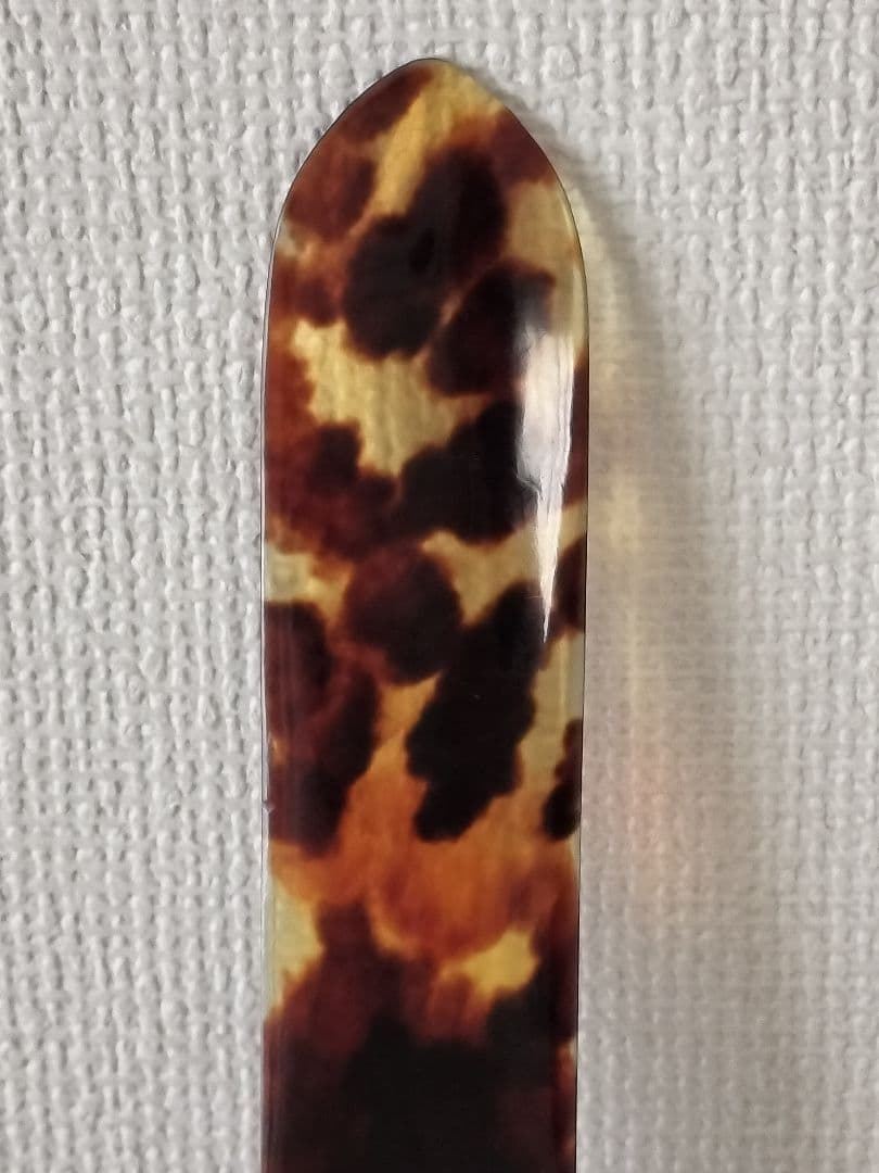 本鼈甲 ペーパーナイフ 螺鈿 装飾 細工 象 魚 べっ甲 象 魚