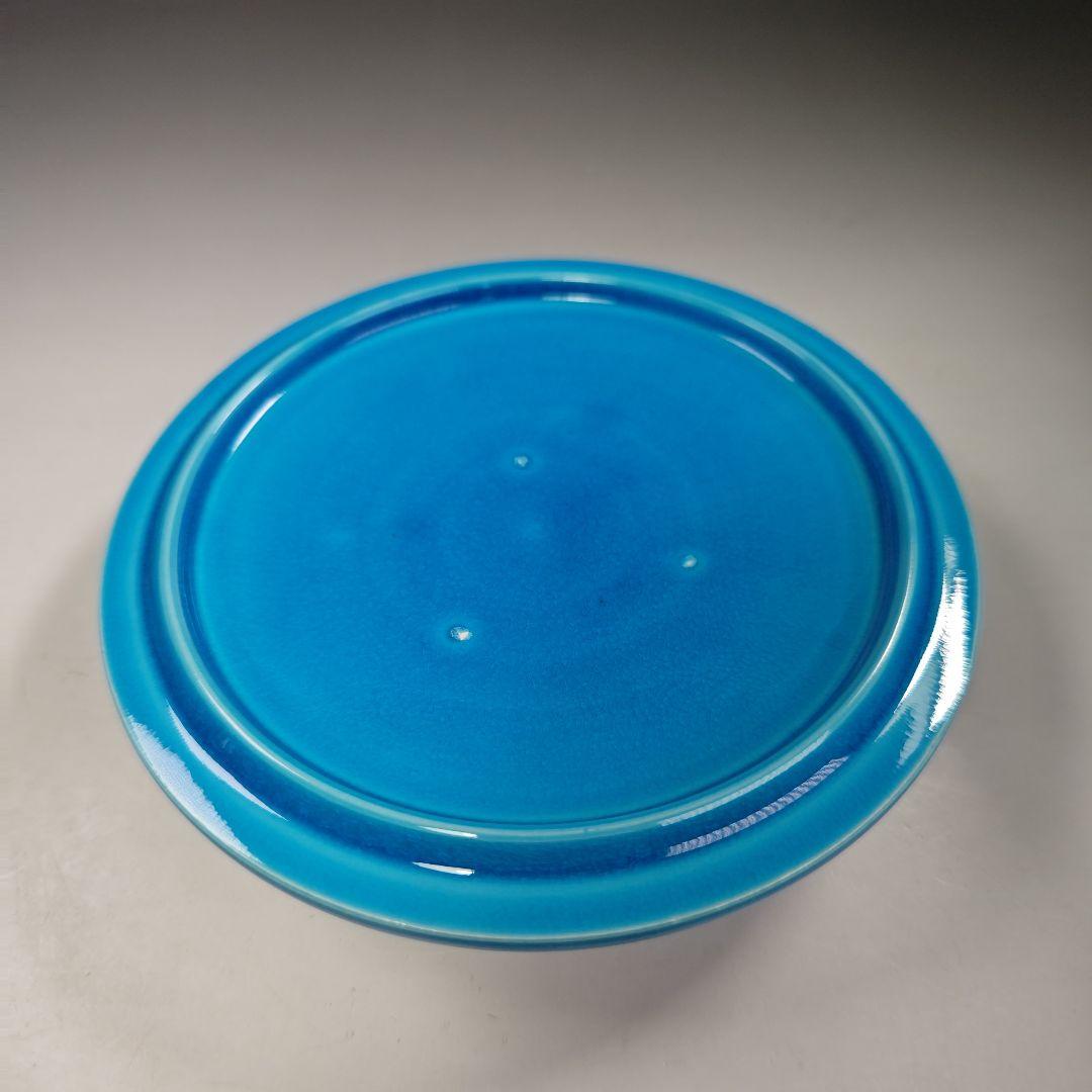 イ700 皆具『叶松谷造』『浅黄交趾七宝花菱文　皆具　共箱』茶道具