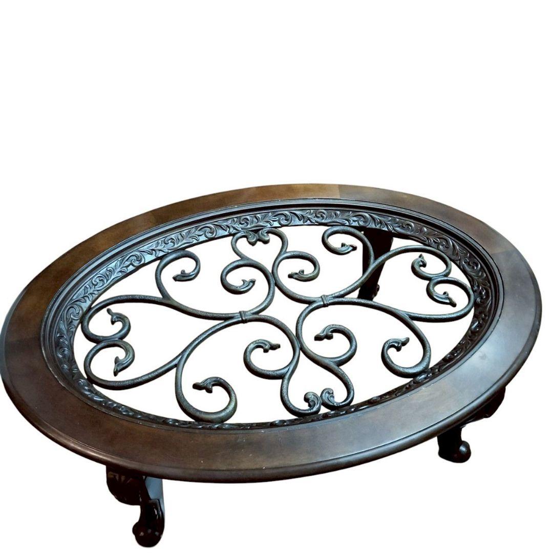 アシュレイ Ashley アンティーク ガラステーブル 家具