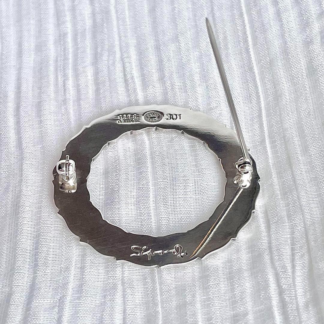 【美品】 ジョージジェンセン ブローチ 301 フラワー アンティーク 廃盤