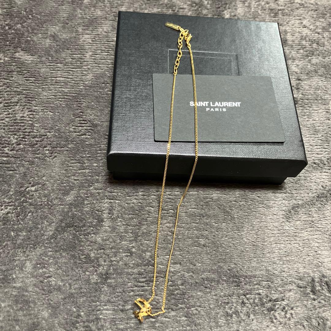 サンローラン　ネックレス　YSL カサンドラ　ロゴ　イブサンローラン