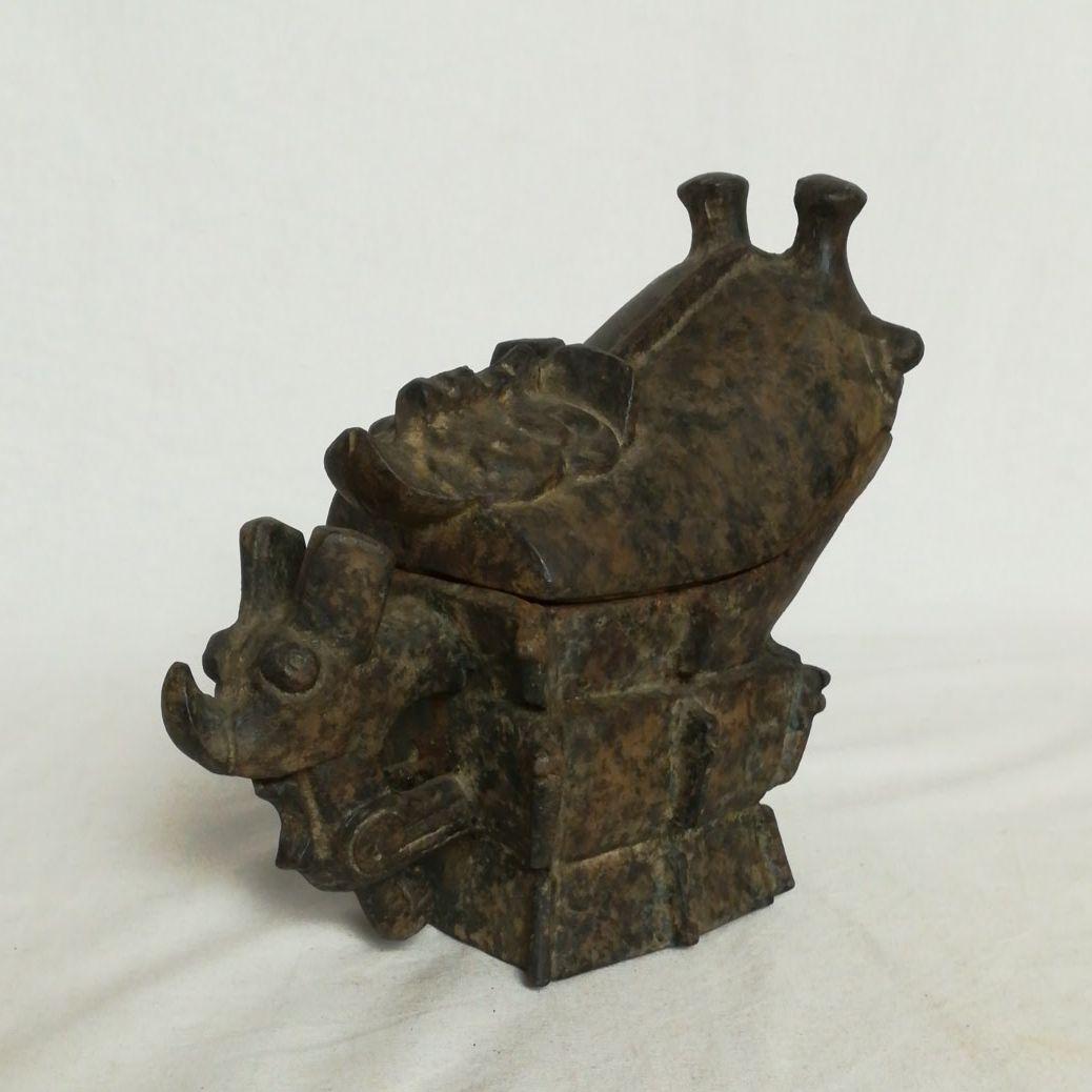 珍品　中国　蓋物　香炉　置物