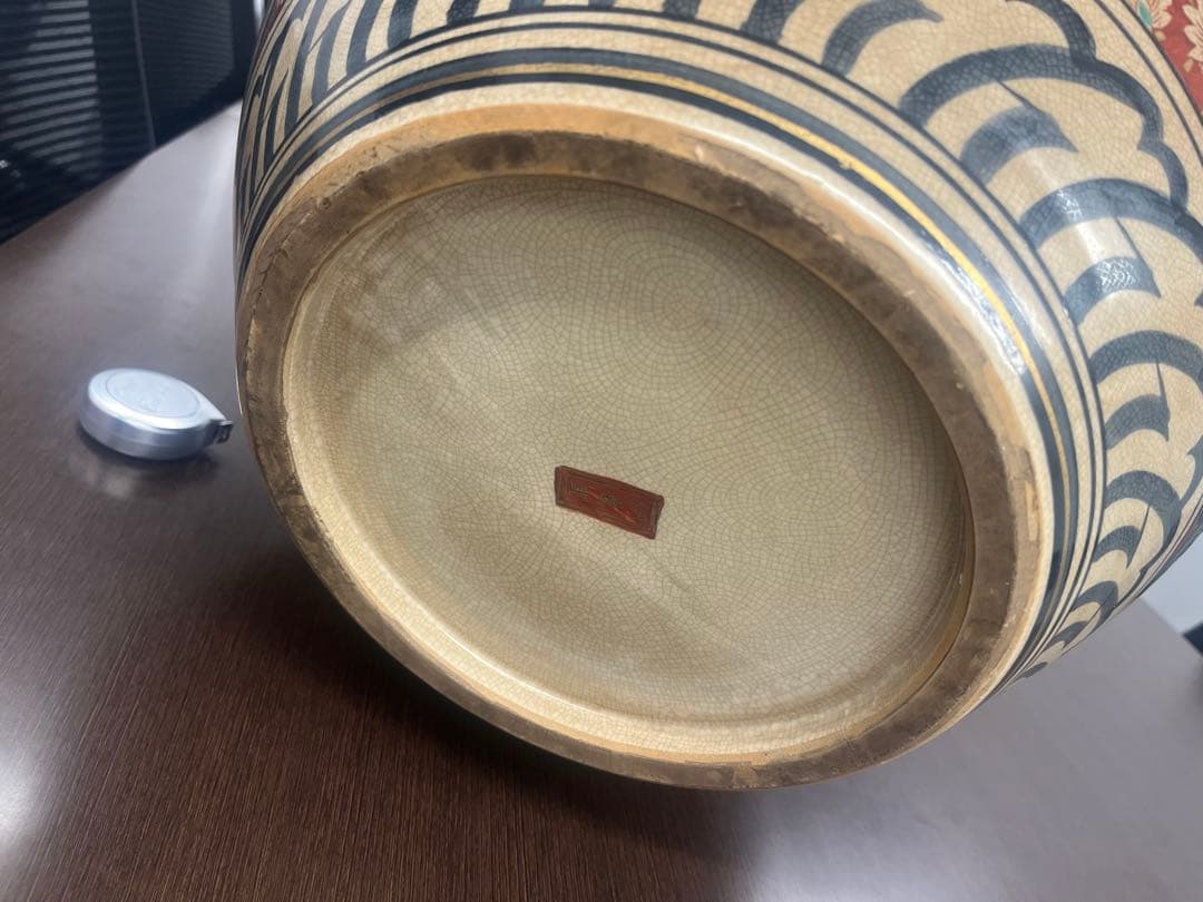 伊満里焼 伊万里焼 陶器製 豪華絢爛 色絵 金彩 飾り壺 昭和レトロ