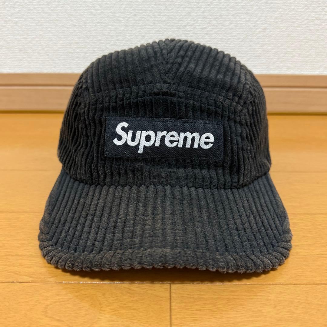 Supreme Corduroy Camp Cap ブラック 22ss