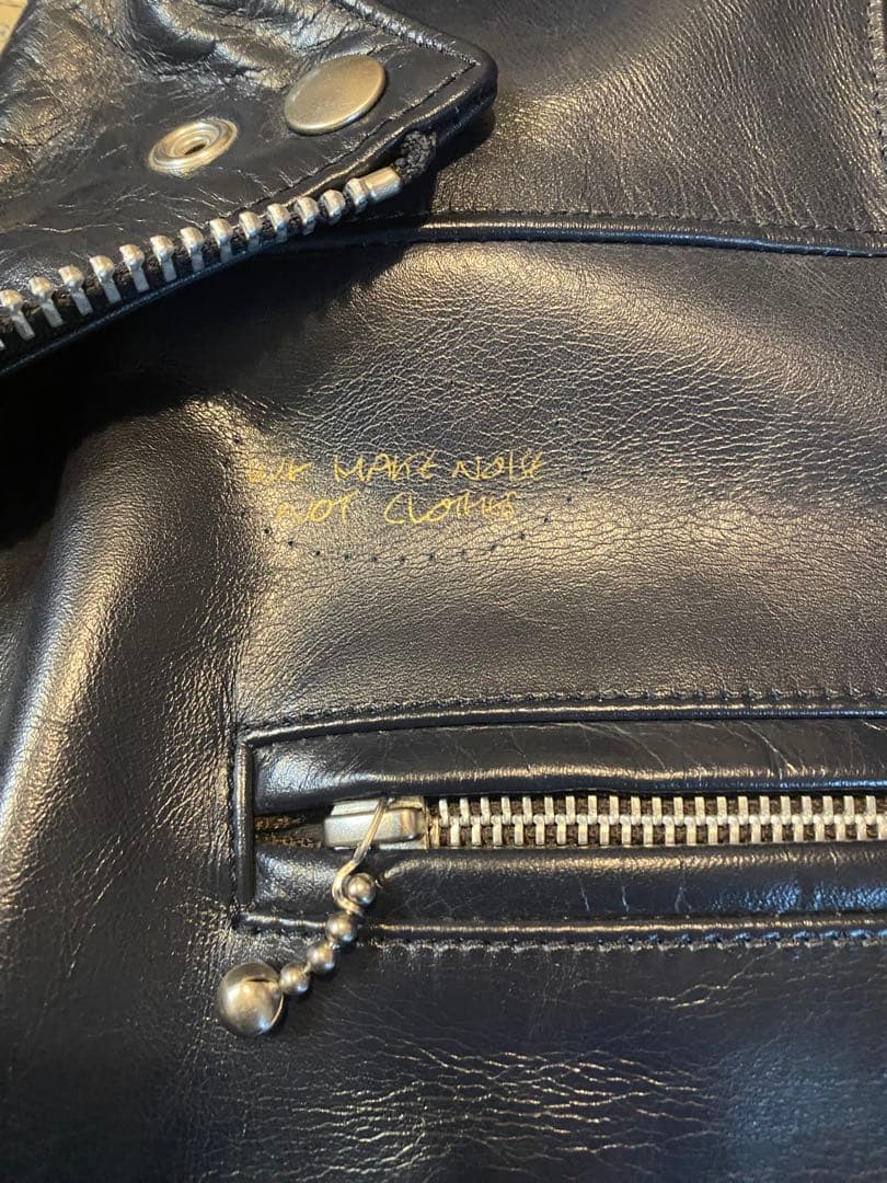 ダブルライダースジャケット アンダーカバー　ネイビー