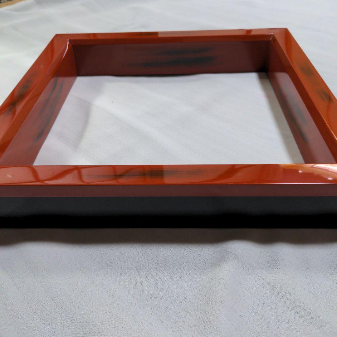 【茶道具 炉縁】 炉縁 根来塗 富悦作