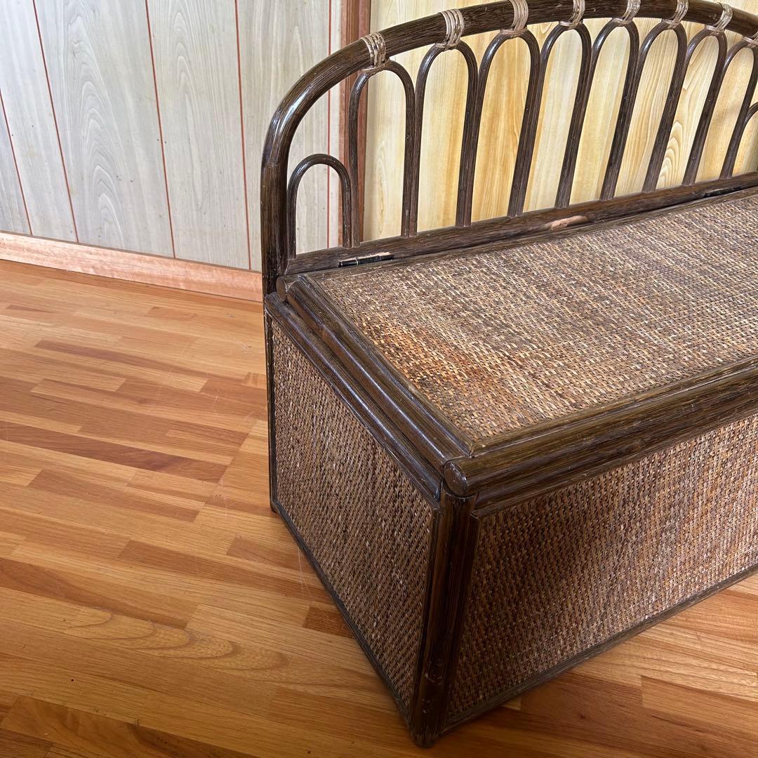 ラタン 籐 ベンチ