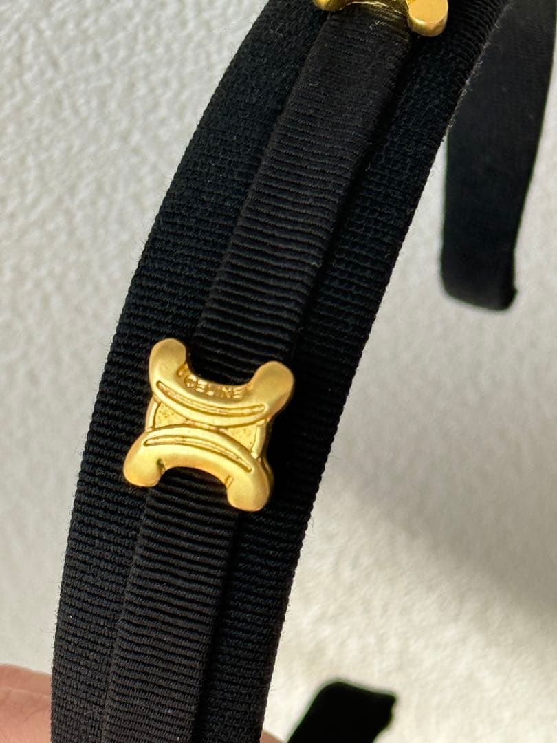 Celine セリーヌ　ヴィンテージ　トリオンフ　マカダム カチューシャ