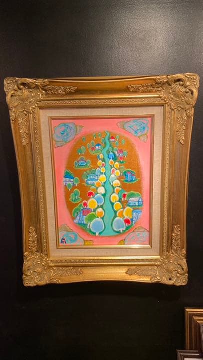 【アクリル画】 商品名 「小判川2」  新品未使用品  4号額付き