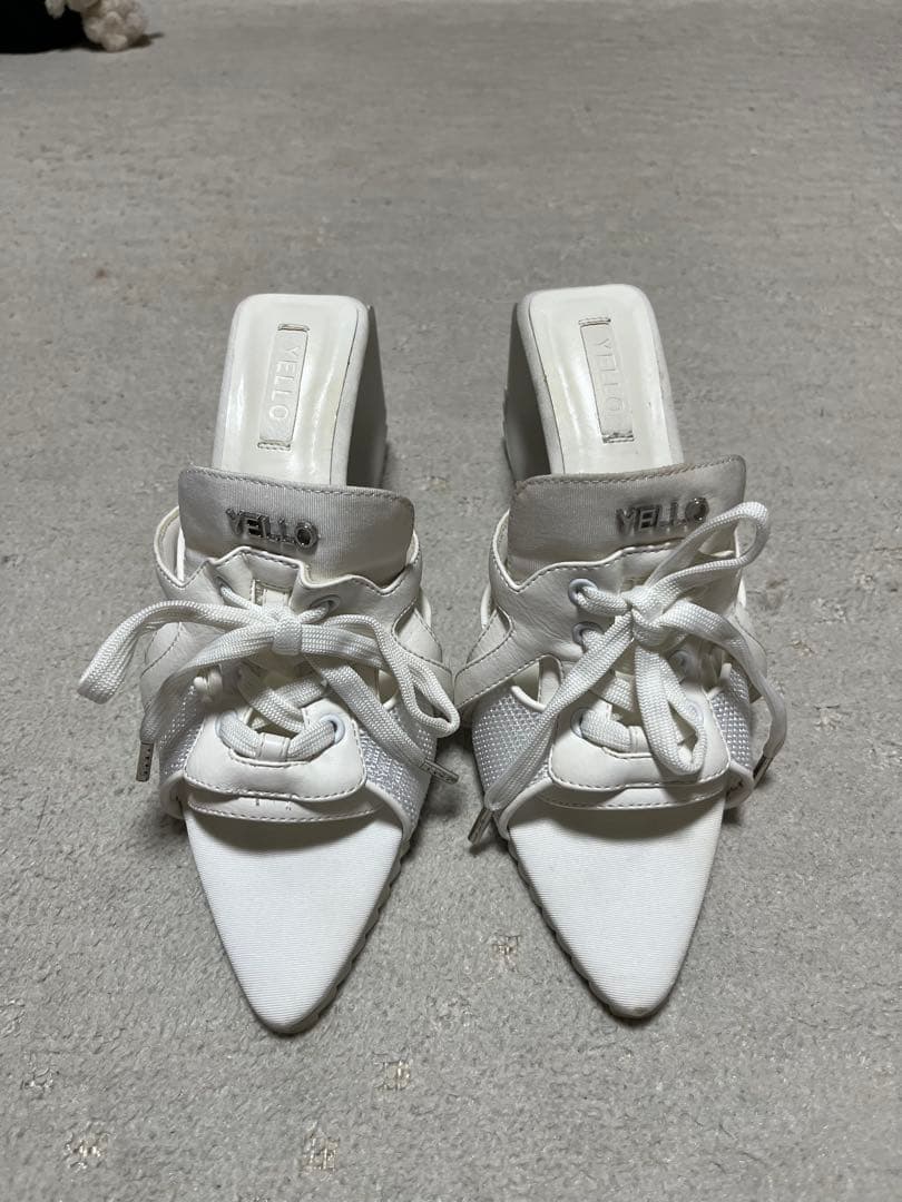 靴 YELLO SCORE DEFORMED WEDGE SANDALS