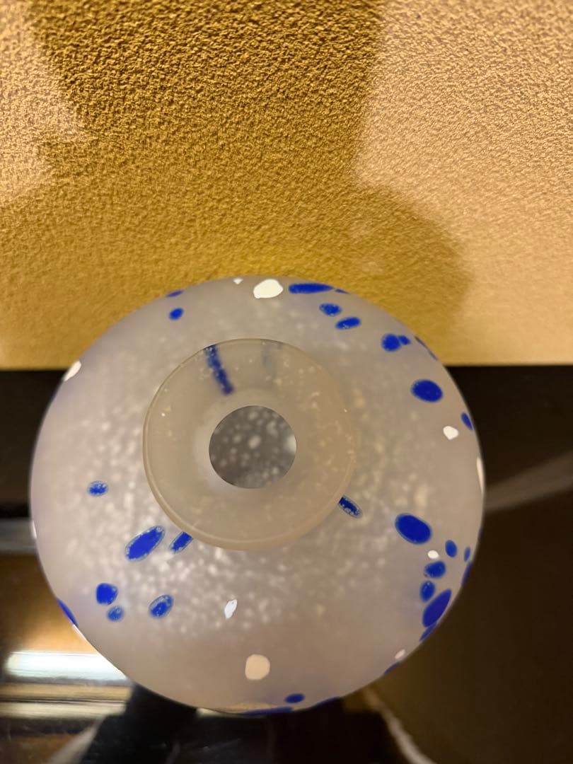 文化勲章　藤田喬平　手吹金彩花瓶　共箱