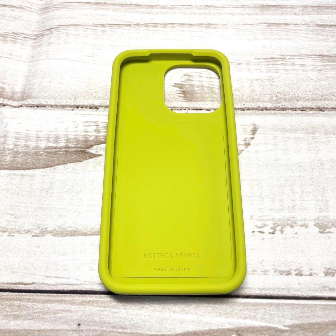 BOTTEGA VENETA ライムグリーン iPhoneケース　カードポケット