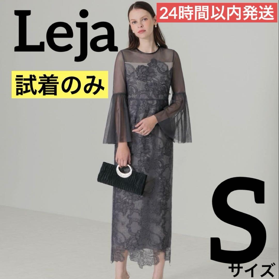 ほぼ新品❤️ Leja 異素材シアー刺繍レース プリーツ Iラインスカート S
