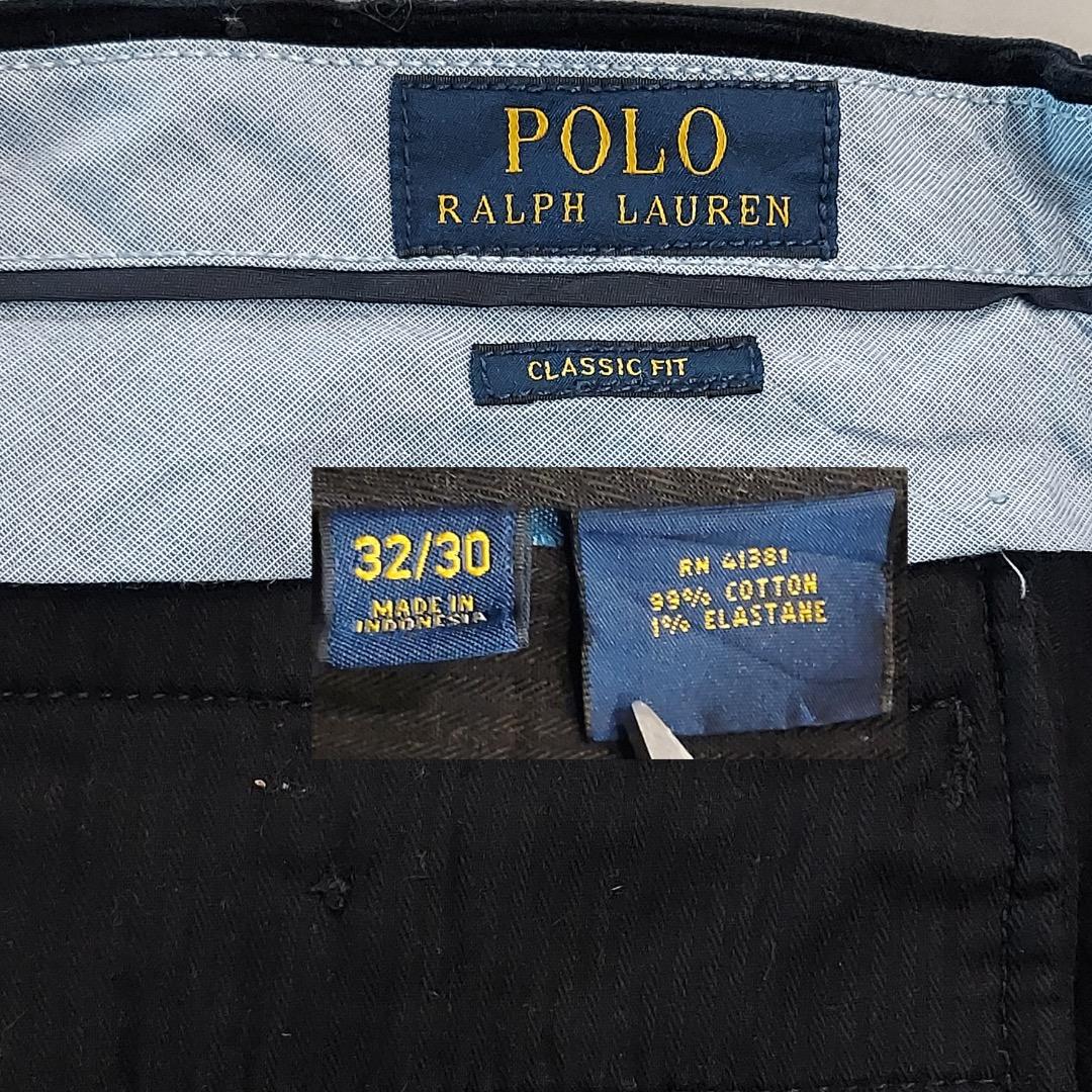 ポロ ラルフローレン W32 ポロチノ コーデュロイパンツ 古着 黒 16196