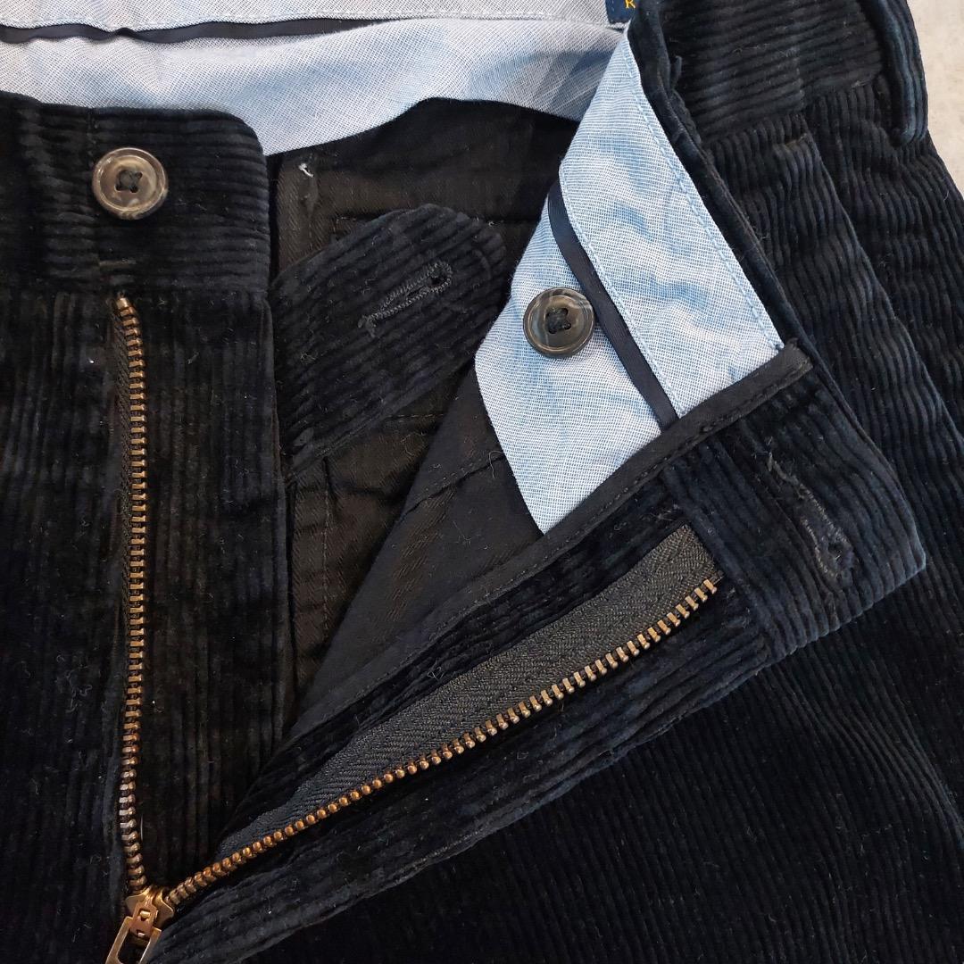 ポロ ラルフローレン W32 ポロチノ コーデュロイパンツ 古着 黒 16196