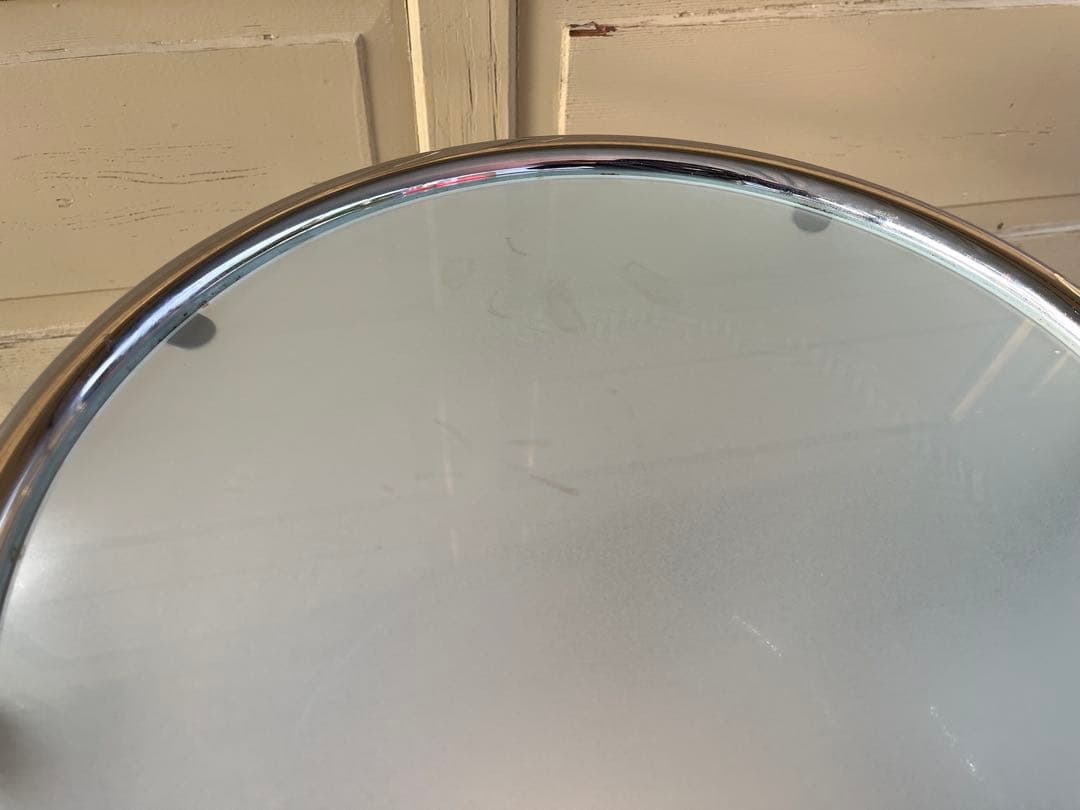 ラウンドテーブル 3段ガラス ミッドセンチュリー モダン スペースエイジスタイル