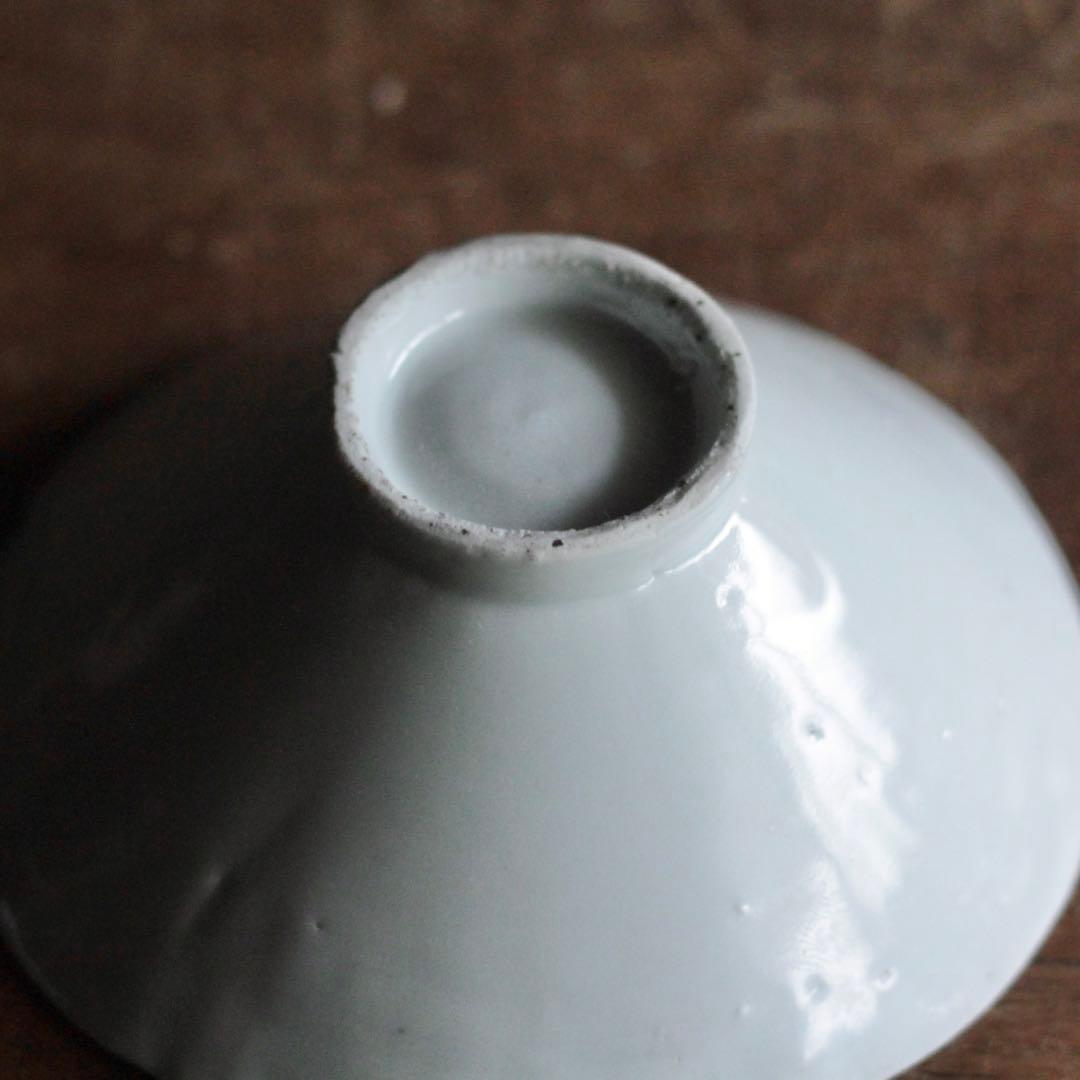 古伊万里 白磁 陽刻 茶碗 茶道具 古美術 古道具 アンティーク