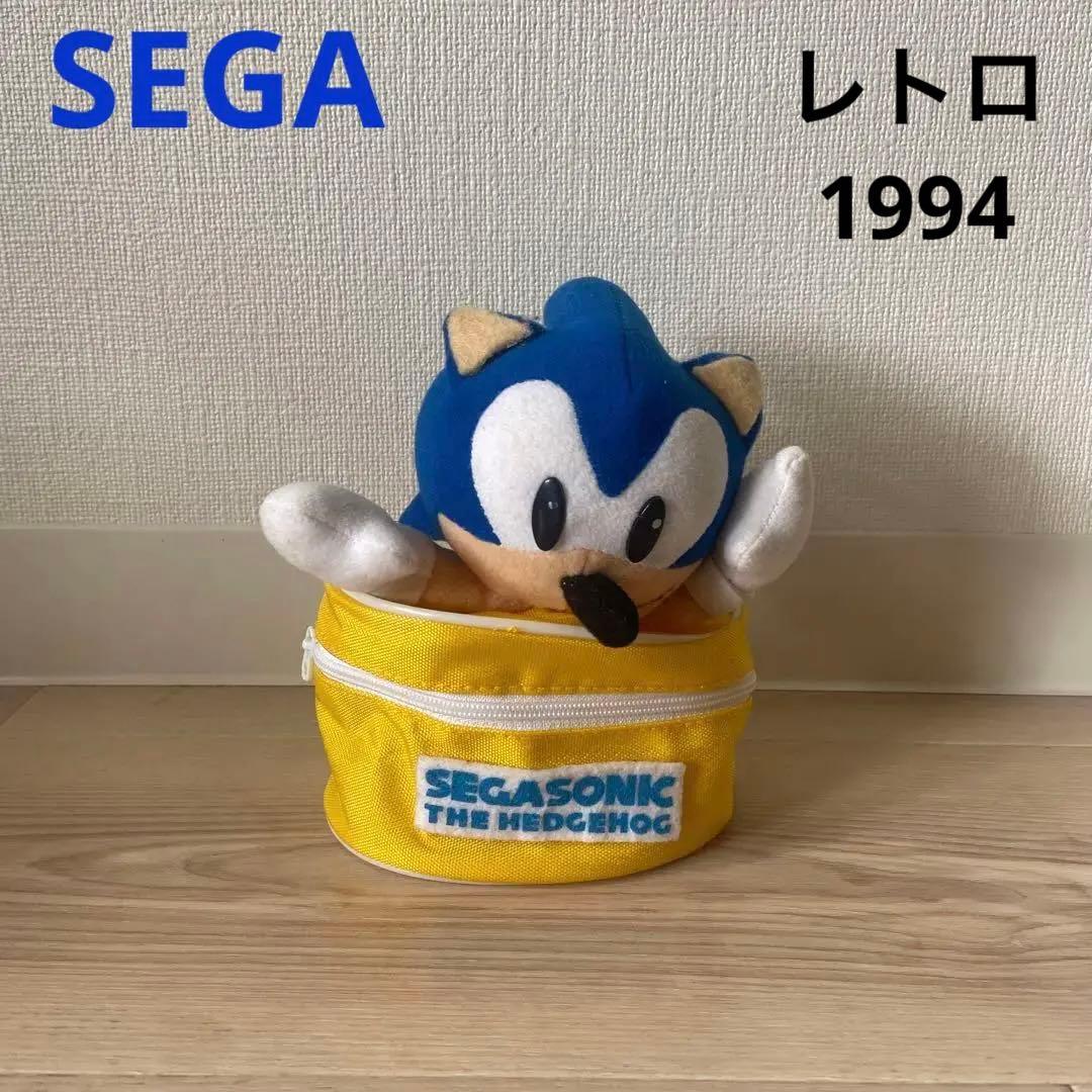 セガ ソニック ぬいぐるみ ポーチ型　　平成レトロ　希少　レア　非売品　1994