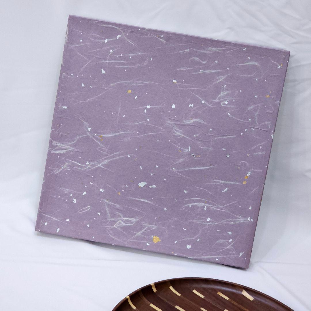 未使用 箱根 寄木細工 丸盆 約26.5cm 無垢 トレイ お盆