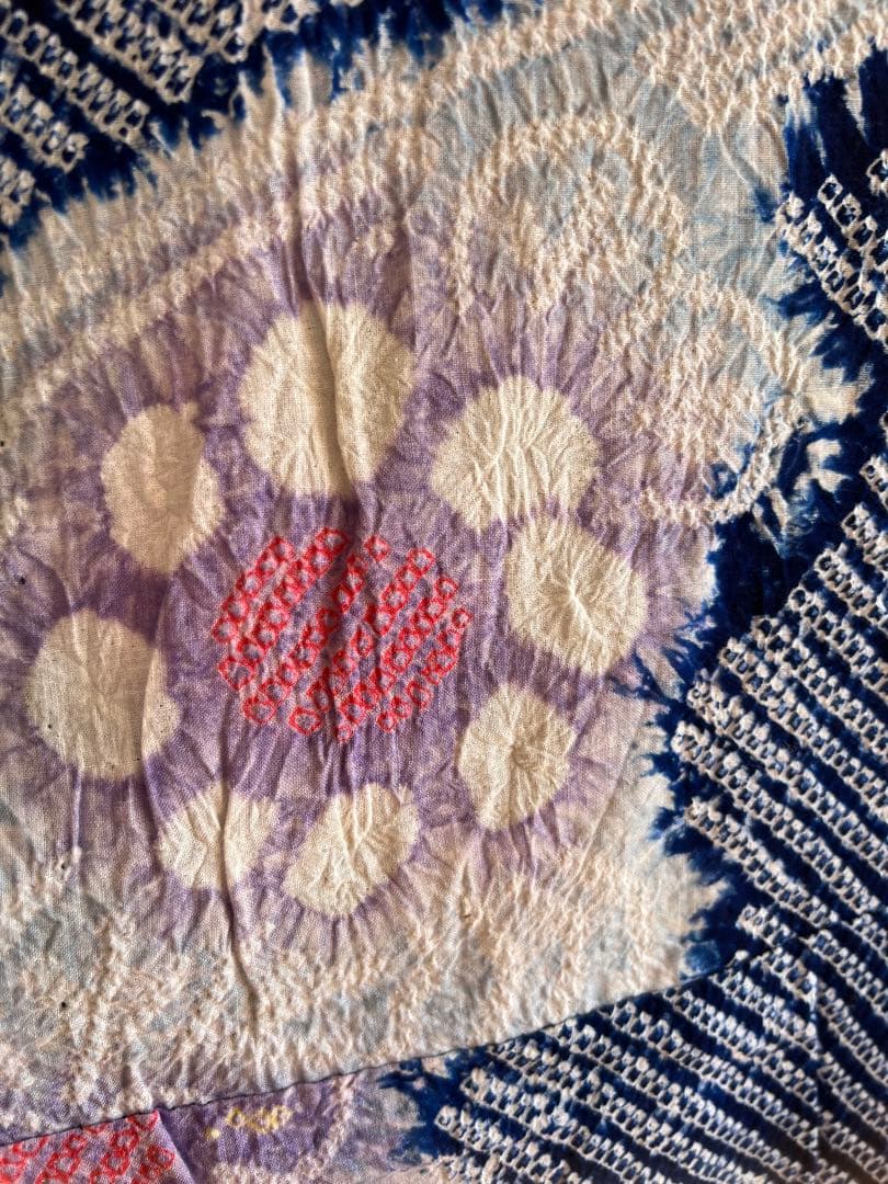 タイムセール　夏物　浴衣　有松鳴海絞り　伝統工芸品　綿　夏　祭り　ゆかた　美品