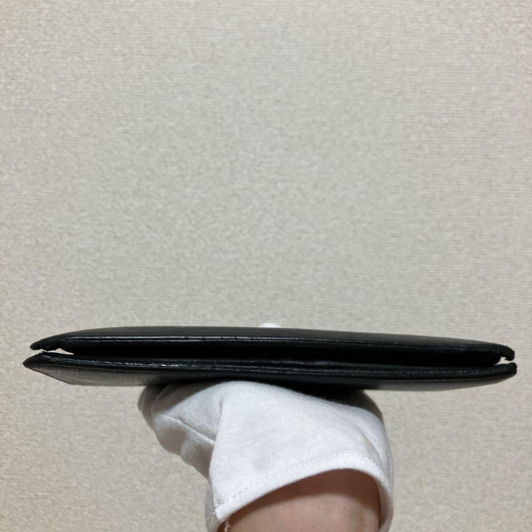 ✨本物鑑定済✨CHANEL キャビアスキン　ココマーク　二つ折り　長財布　黒