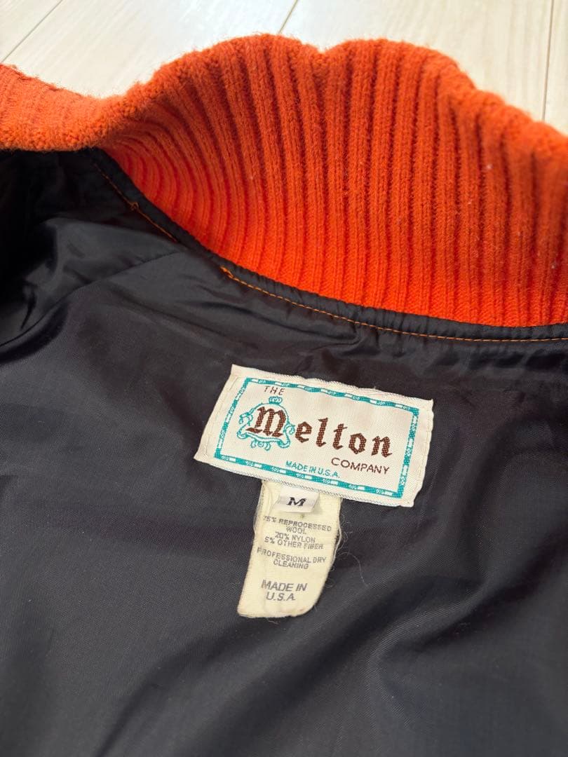 80s melton ウールジャケット スタジャン ファラオジャケット