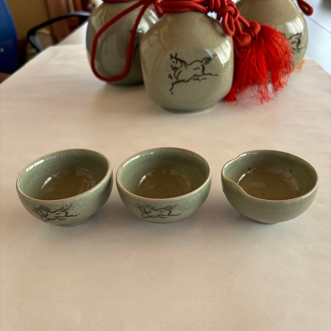 相馬焼　瓢箪型　徳利　３個