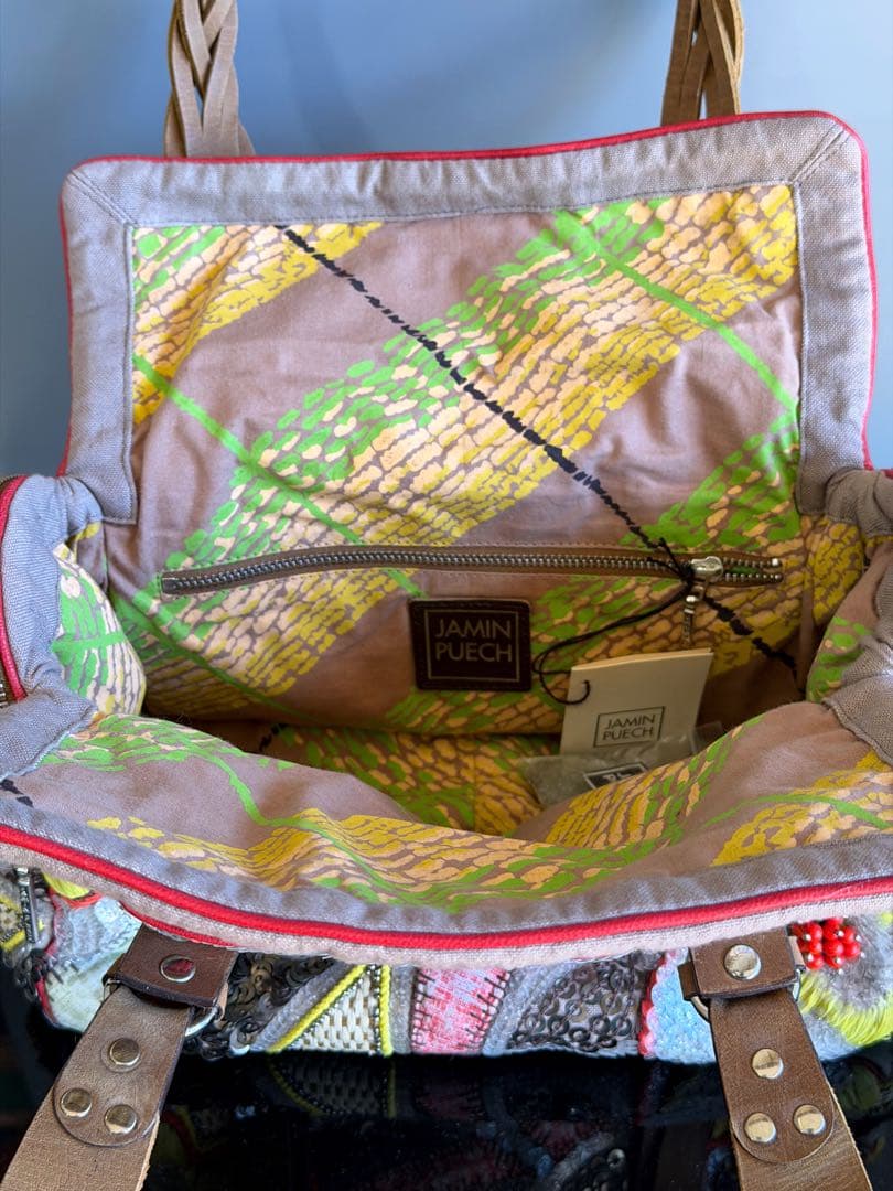 未使用　JAMIN PUECH ジャマンピュエッシュ　ビーズ　ショルダー　タグ有