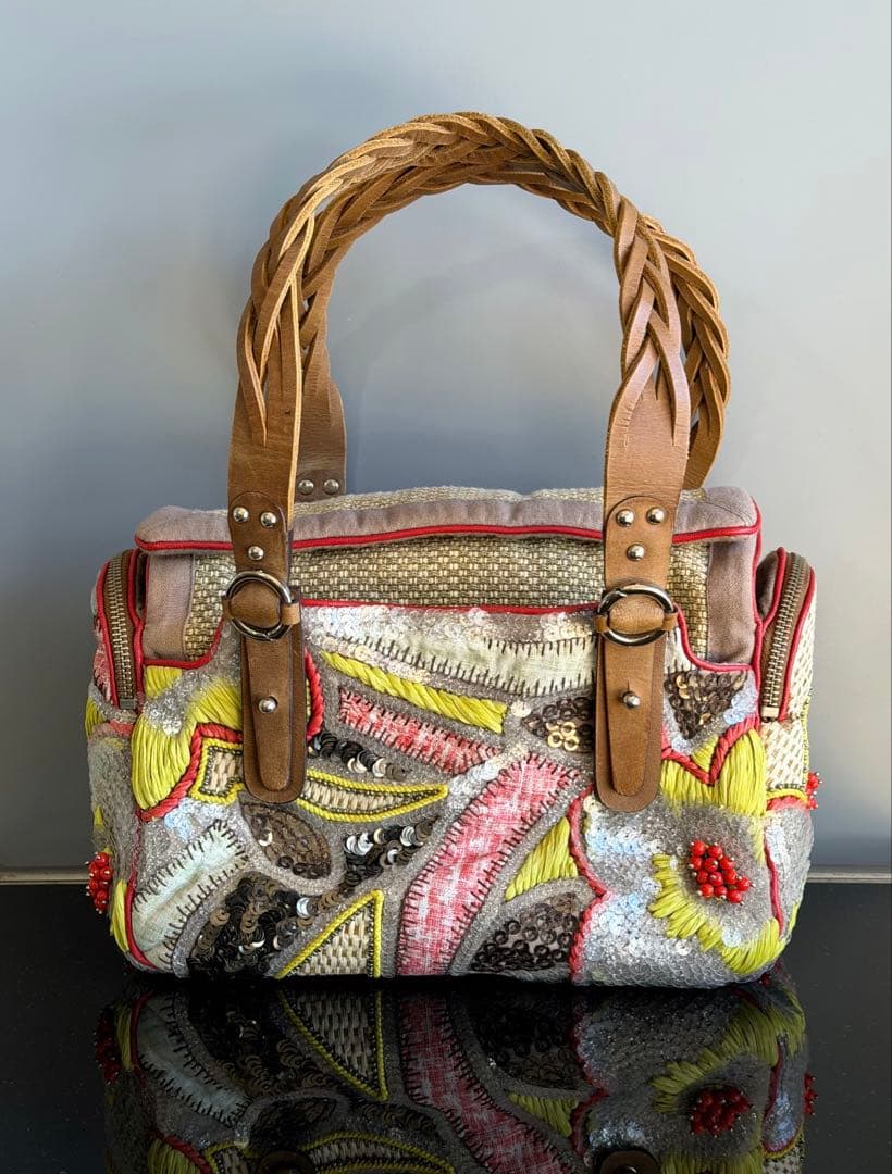 未使用　JAMIN PUECH ジャマンピュエッシュ　ビーズ　ショルダー　タグ有