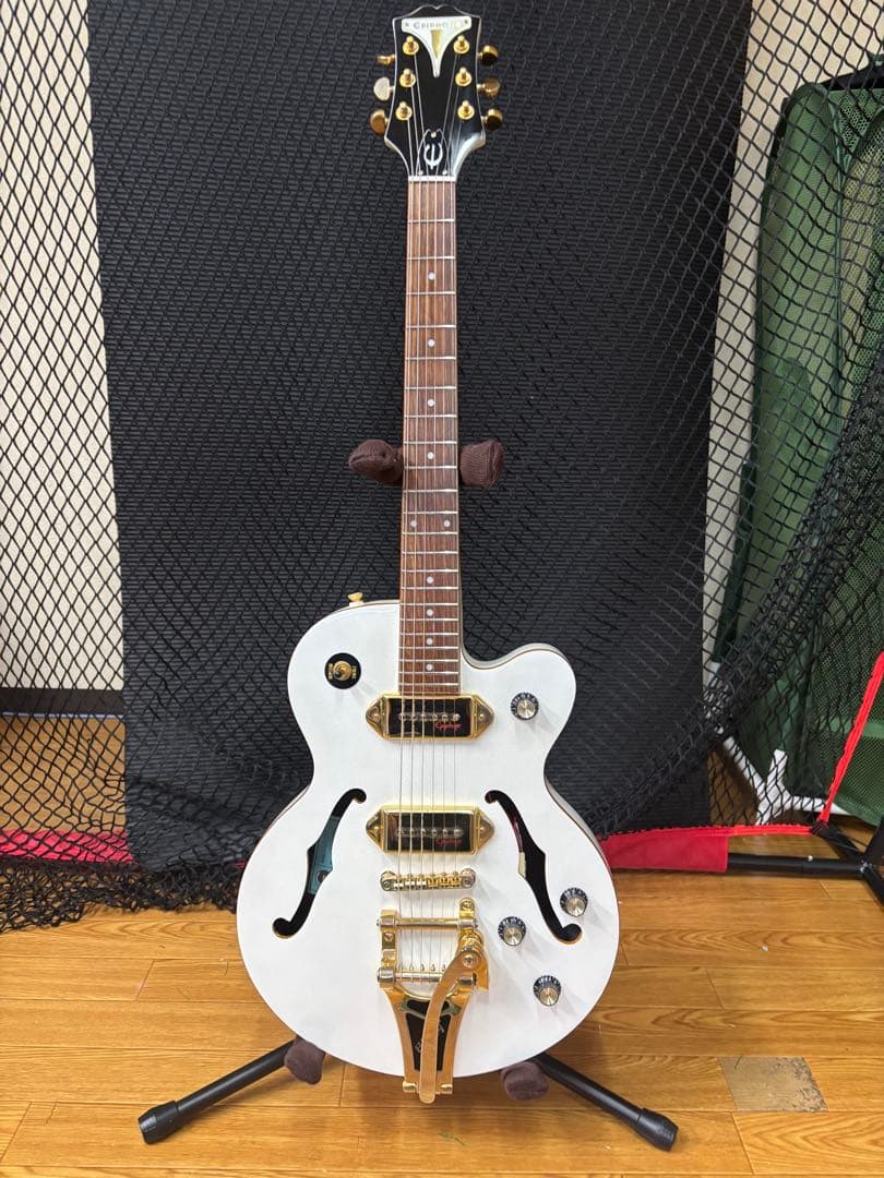 ギター Wildkat e Pearl White Bigsby