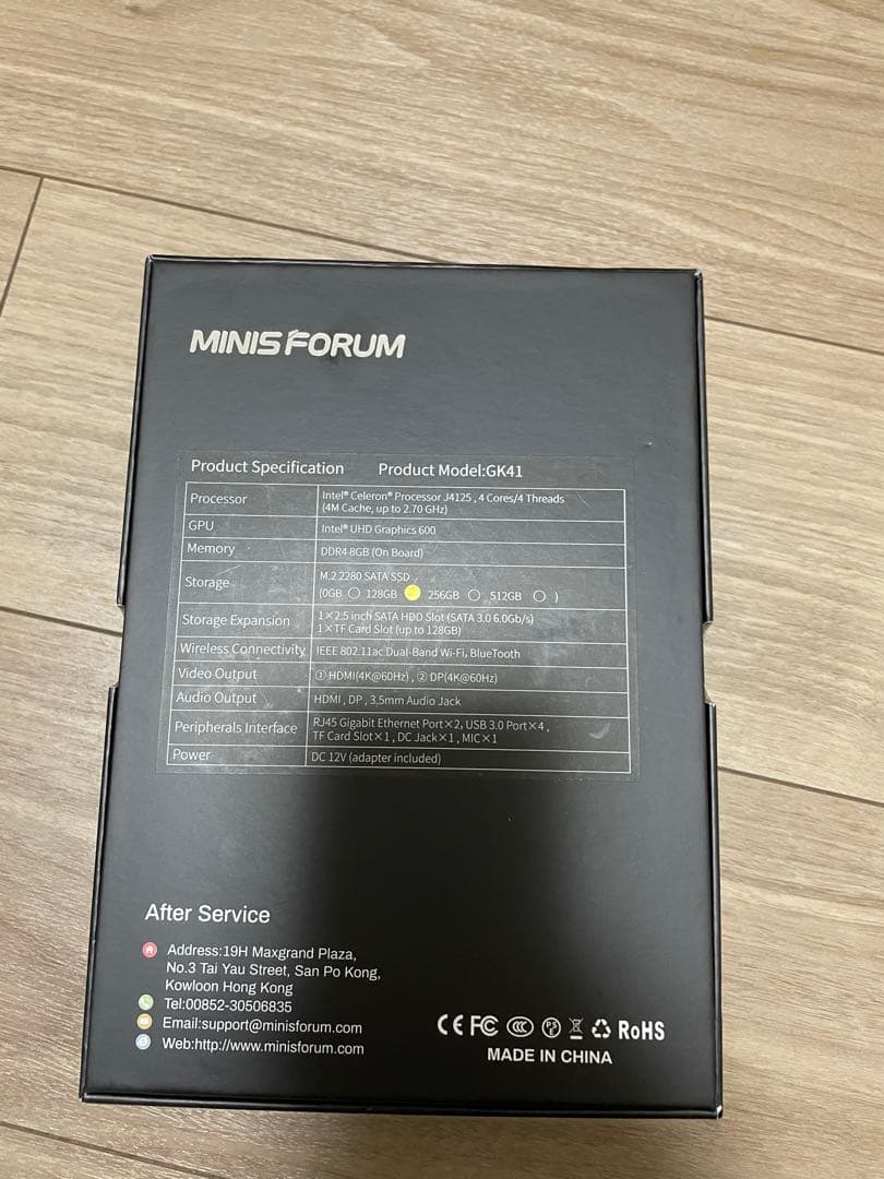 MINISFORUM ミニPC GK41 ブラック