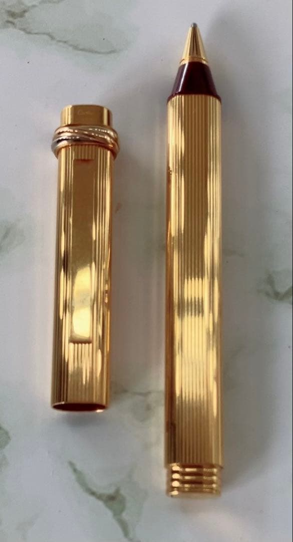 カルティエ トリニティ キャップ式ボールペン ゴールド