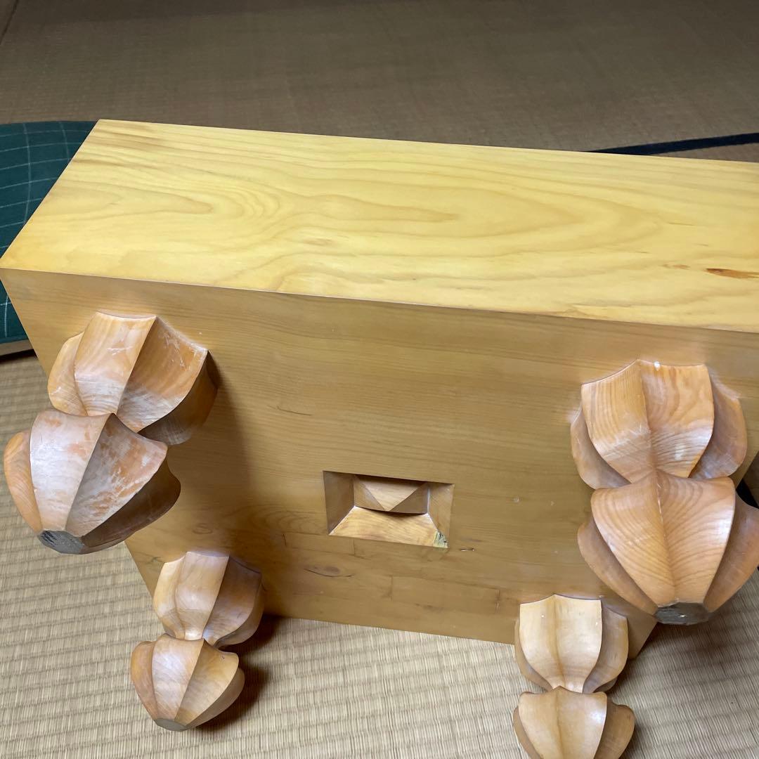 囲碁盤　脚付へそ有り　布カバーと桐箱付き