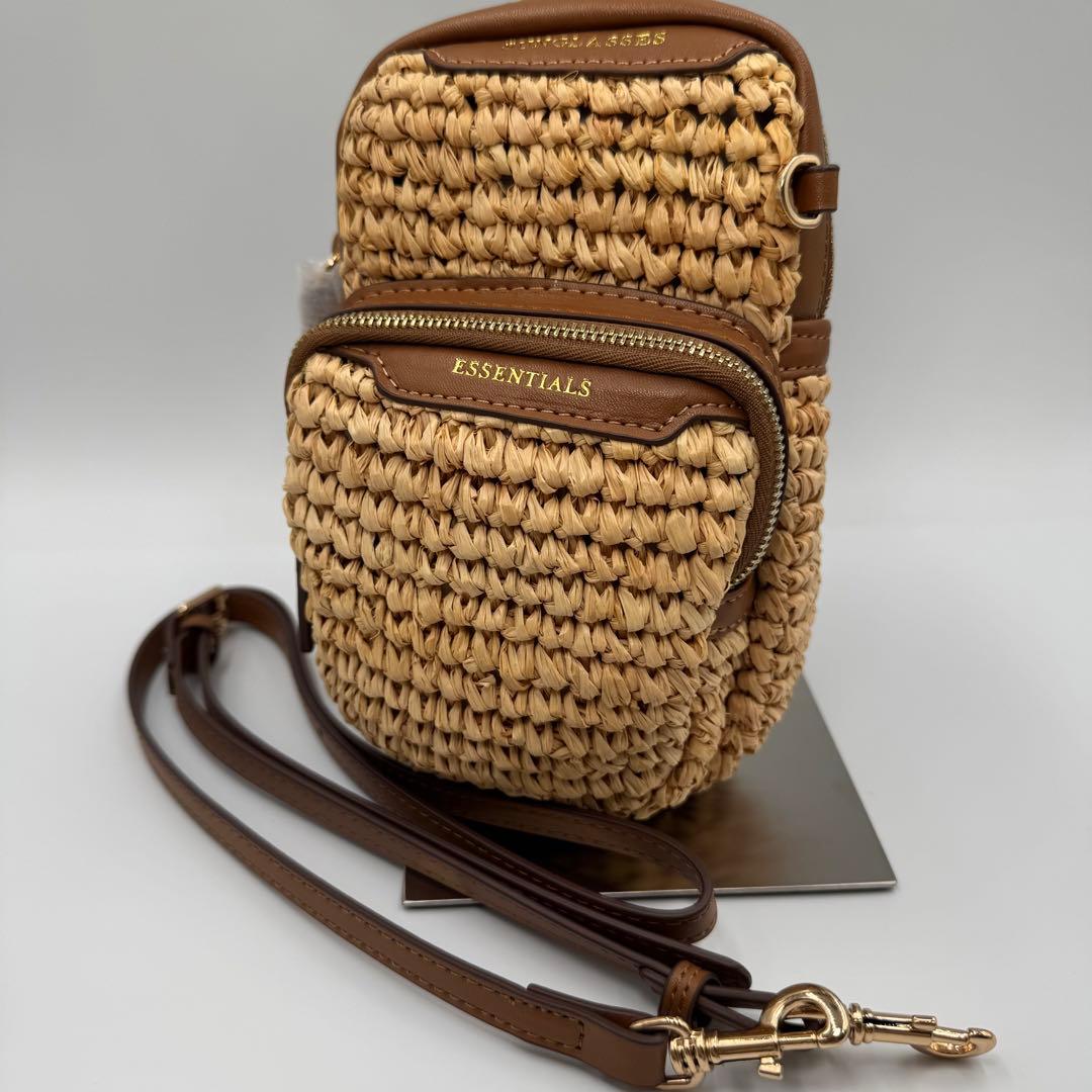 アニヤハインドマーチ ラフィア調 ESSENTIALS ショルダーバッグ