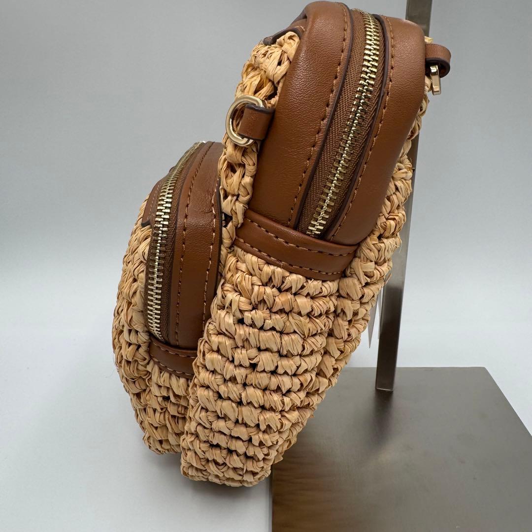 アニヤハインドマーチ ラフィア調 ESSENTIALS ショルダーバッグ