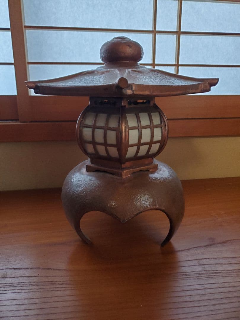 灯籠　銅製　年代物　アンティーク　美品　骨董品　置物　No.6
