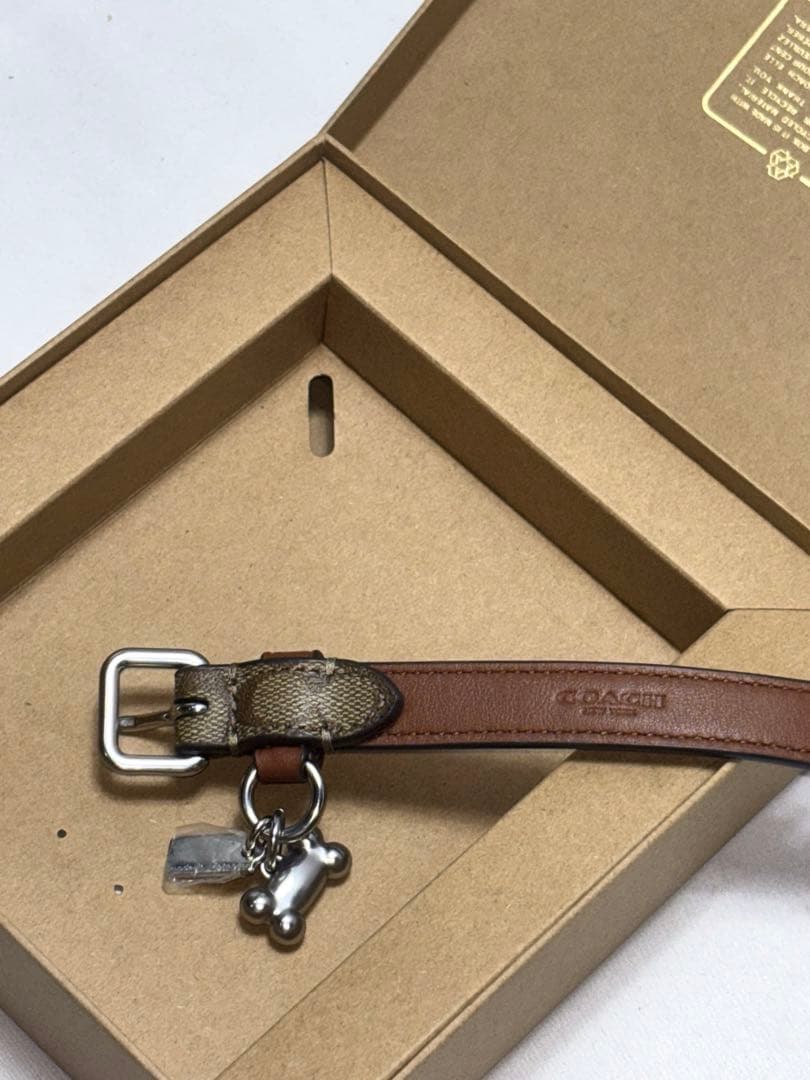 ⭐️新品⭐️COACHコーチ首輪シグネチャー骨型チャーム付き【小型犬用】