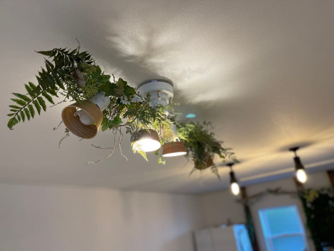 シーリングライト フェイクグリーン付き