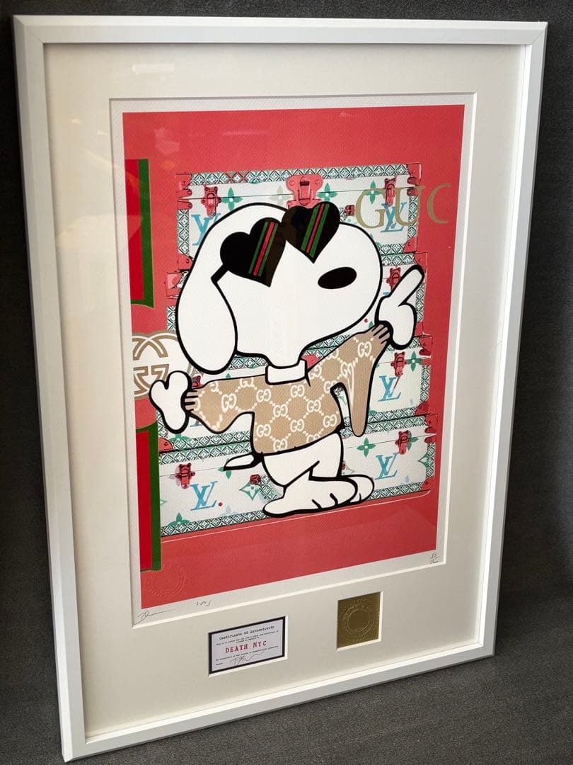 とよまちさん専用！！マット額装付/DEATHNYC/限定アートポスター/スヌーピ