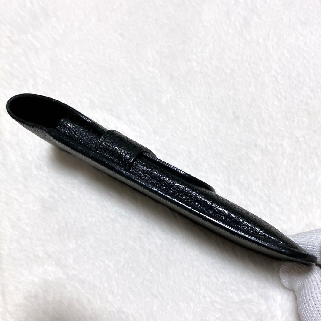 BVLGARI ブルガリ　レザー　ペンケース　ブラック　黒　本革　ロゴ　筆記用具