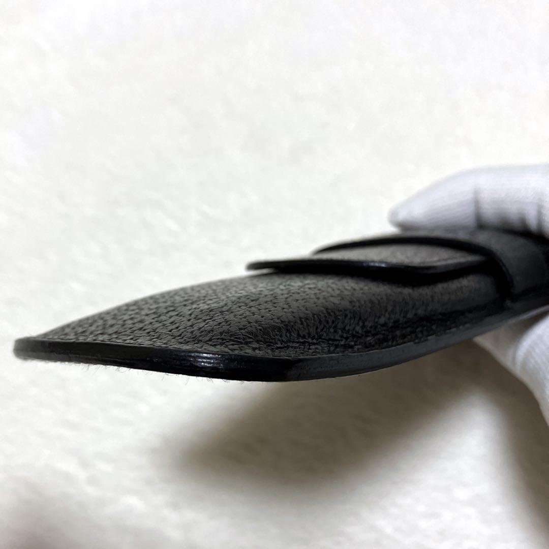 BVLGARI ブルガリ　レザー　ペンケース　ブラック　黒　本革　ロゴ　筆記用具