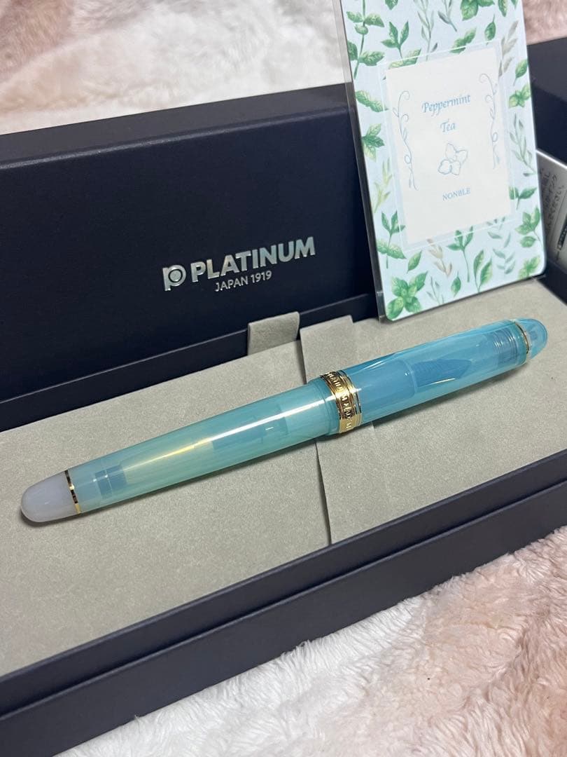 ☆限定 新品未使用 ノンブル ペパーミントティー 万年筆 ニブF 細字☆