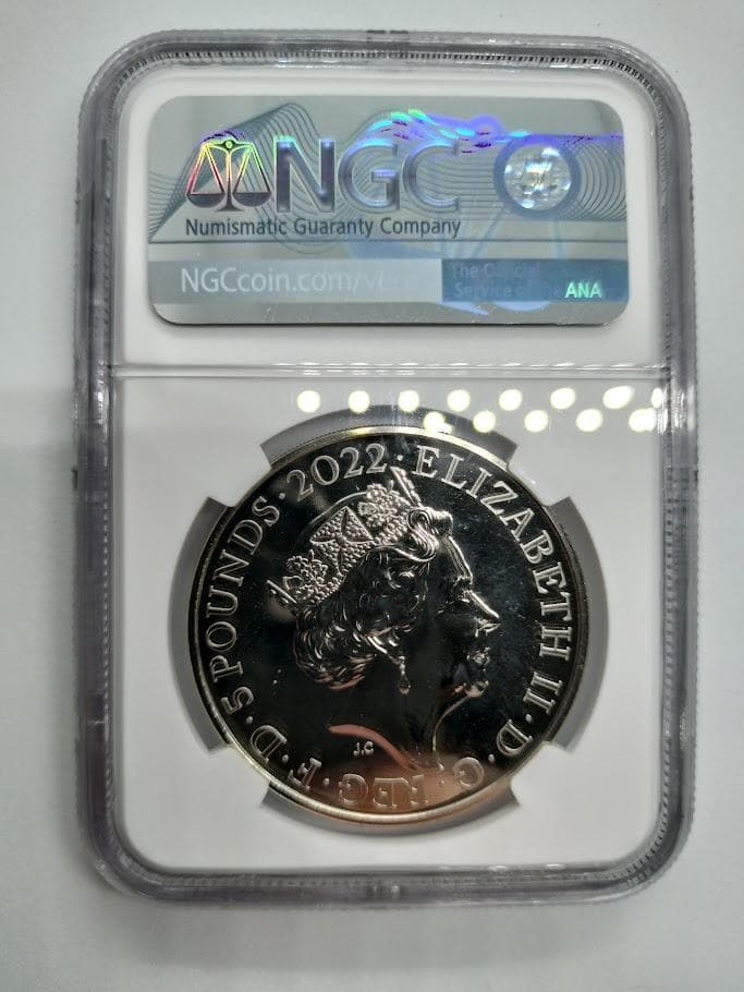 NGC MS69DPL 2022 イギリス £5 Commonwealth
