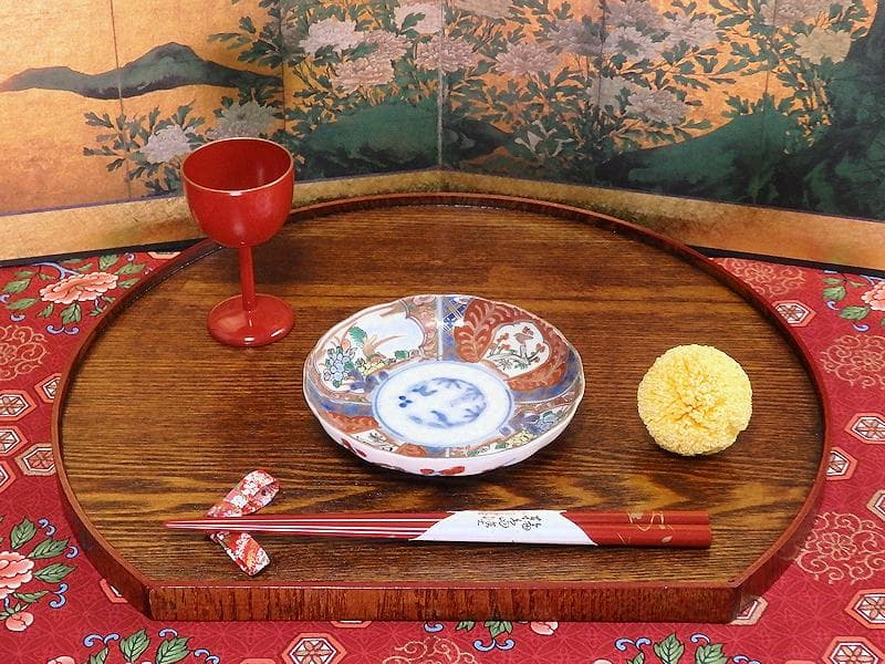 古伊万里　色絵　獅子に牡丹　梅に鶯の図　４寸皿　５枚　C233AS-fbsy