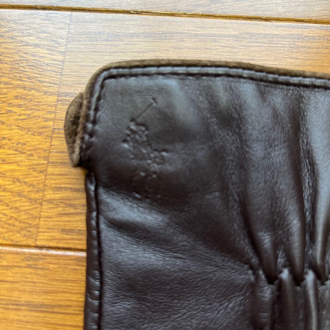 Polo by Ralph Lauren ブラウンレザー手袋