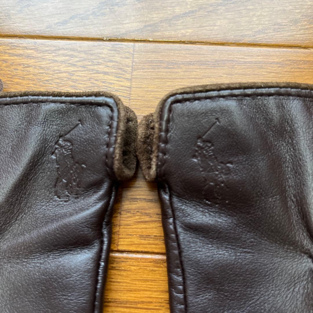 Polo by Ralph Lauren ブラウンレザー手袋