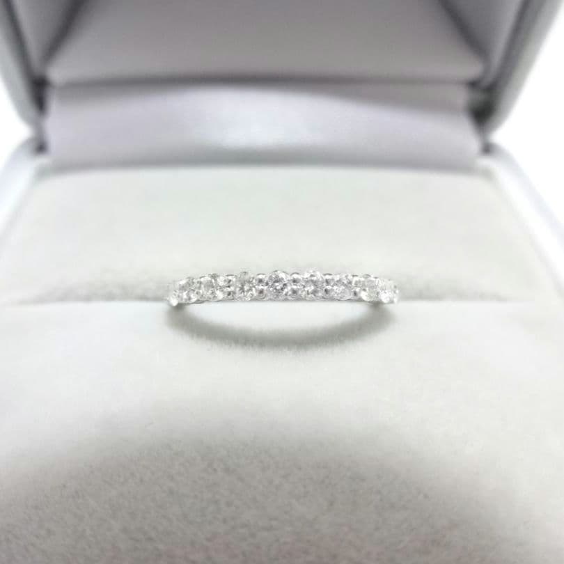 0.20ct　ダイヤモンド　ハーフエタニティ　リング　プラチナ
