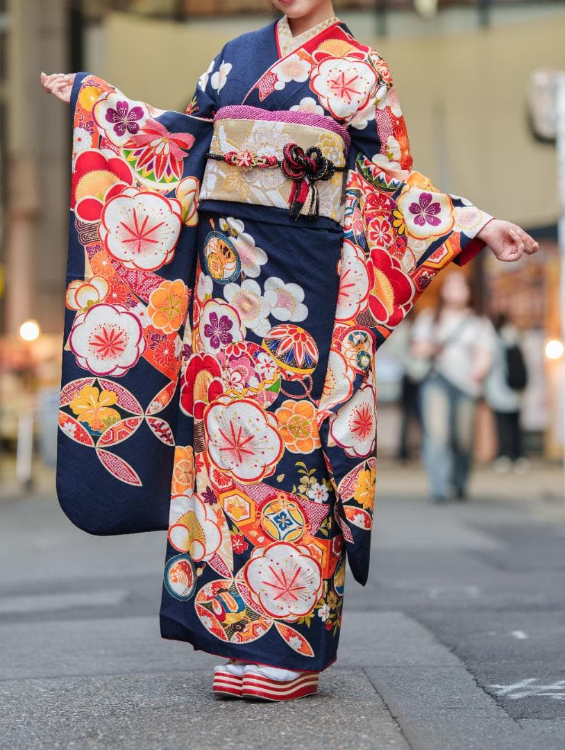 ≪美品≫　正絹振袖９点フルセット【671】【160cm~170cmの方用】