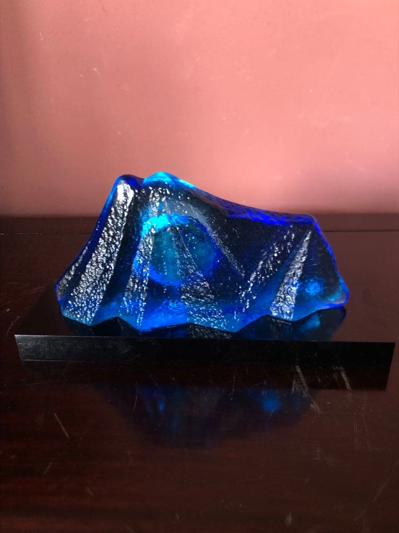 関越自動車道全線開通記念　特製ガラス置時計