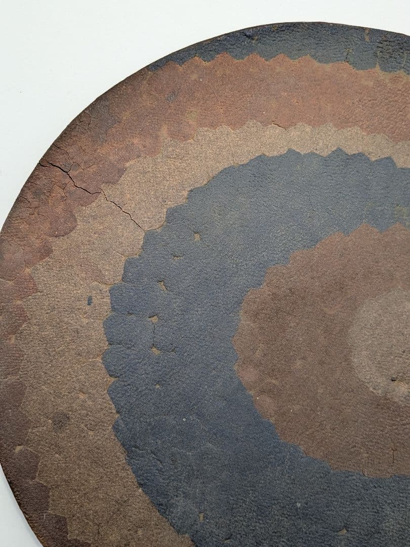 岡山県重要無形文化財 山本出 備前焼 出彩陶板 プレート 敷板 敷瓦 飾り皿